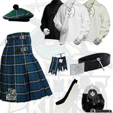 Battle Of Kilts Men’s Tartan Kilt Outfit – 9-Piece Scottish Set with Premium Accessories